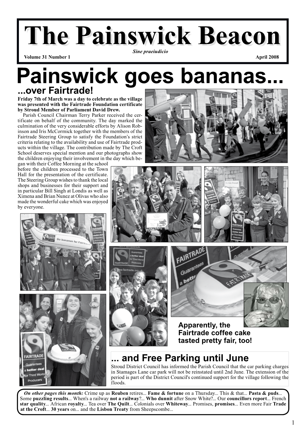 The Painswick Beacon Sine Praeiudicio Volume 31 Number 1 April 2008 Painswick Goes Bananas