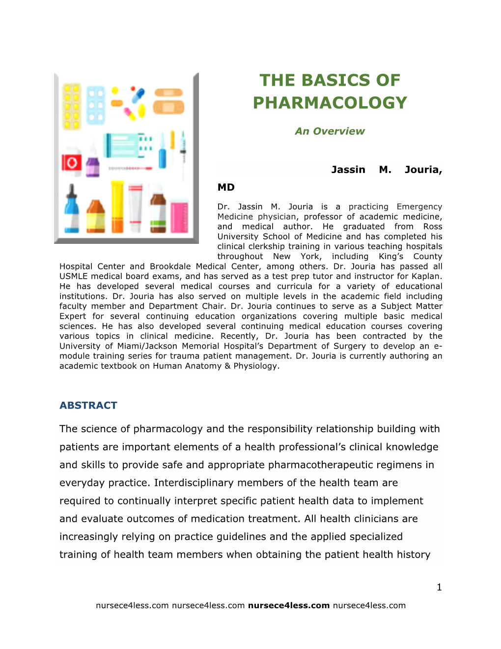 The Basics of Pharmacology