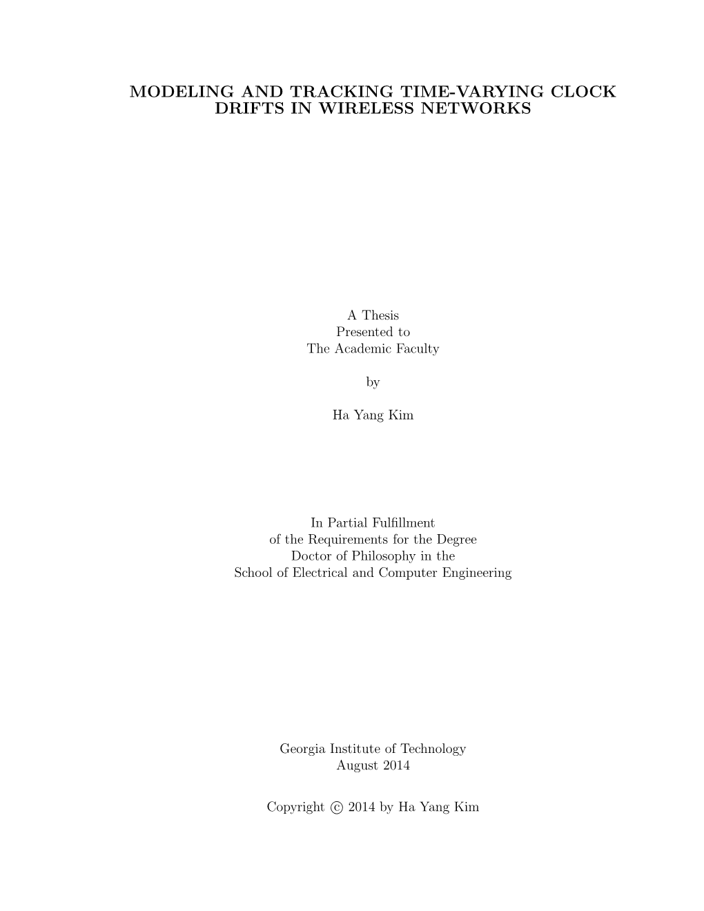 Modeling and Tracking Time-Varying Clock Drifts in Wireless Networks