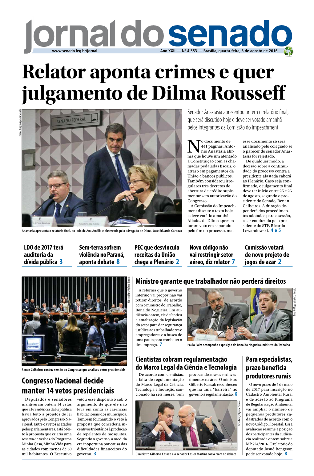 Relator Aponta Crimes E Quer Julgamento De Dilma Rousseff