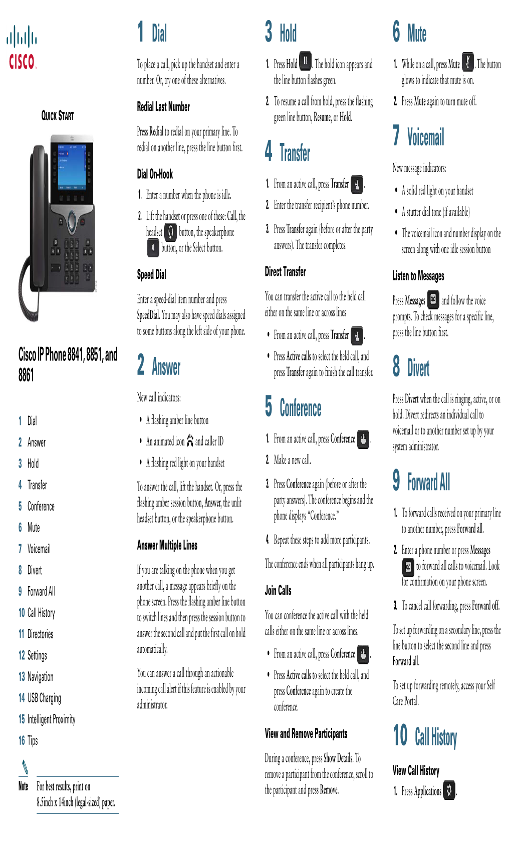 Cisco IP Phone 8841, 8851, and 8861 Quick Start Guide