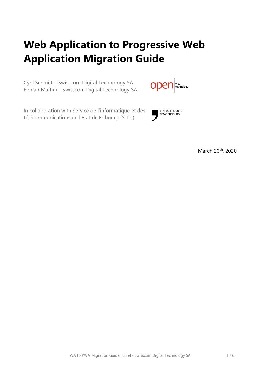 Web Application to Progressive Web Application Migration Guide