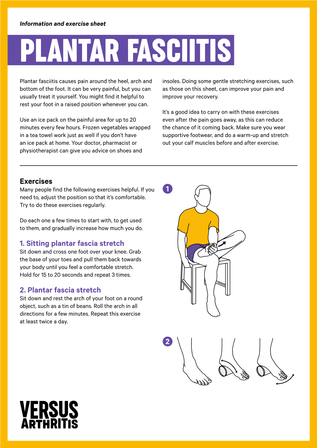 Plantar Fasciitis Exercise Sheet