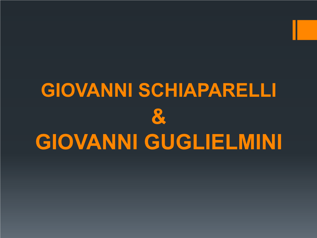 & Giovanni Guglielmini