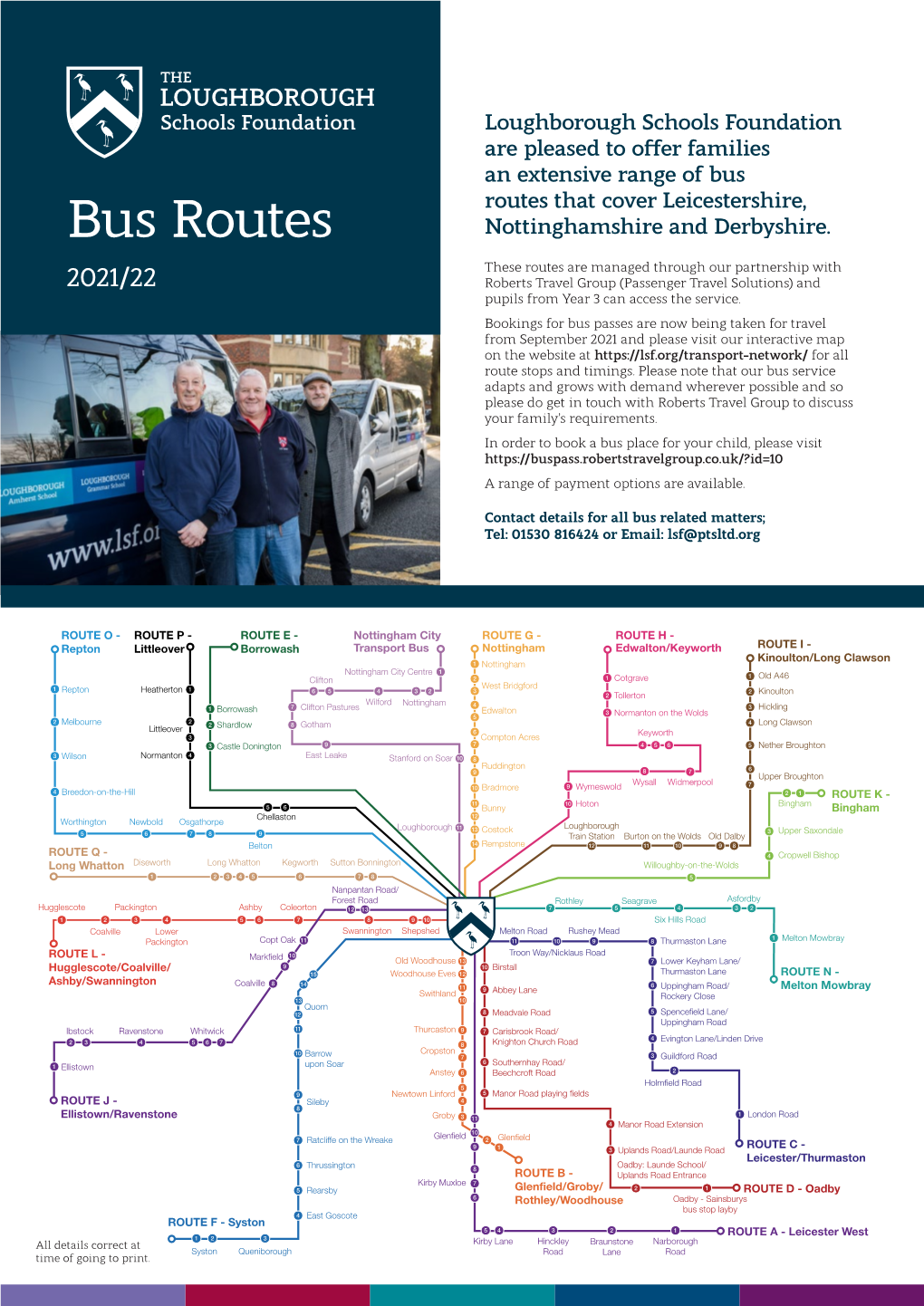 Bus Routes That Cover Leicestershire, Bus Routes Nottinghamshire and Derbyshire