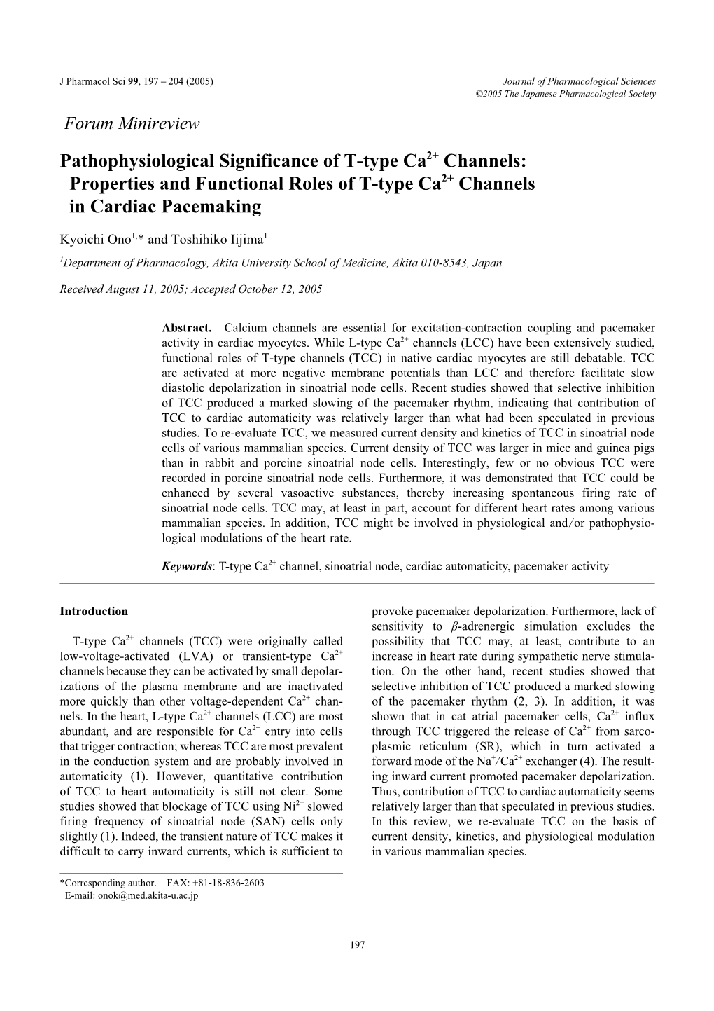 Properties and Functional Roles of T-Type Ca Channels in Cardiac