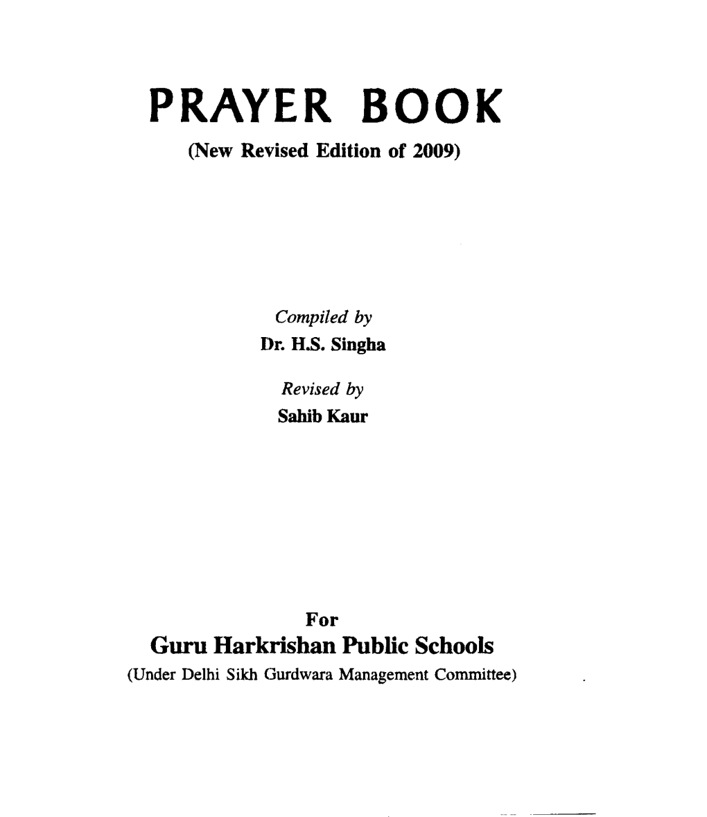 PRAYER BOOK (New Revised Edition of 2009)