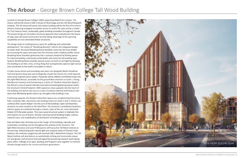 The Arbour - George Brown College Tall Wood Building