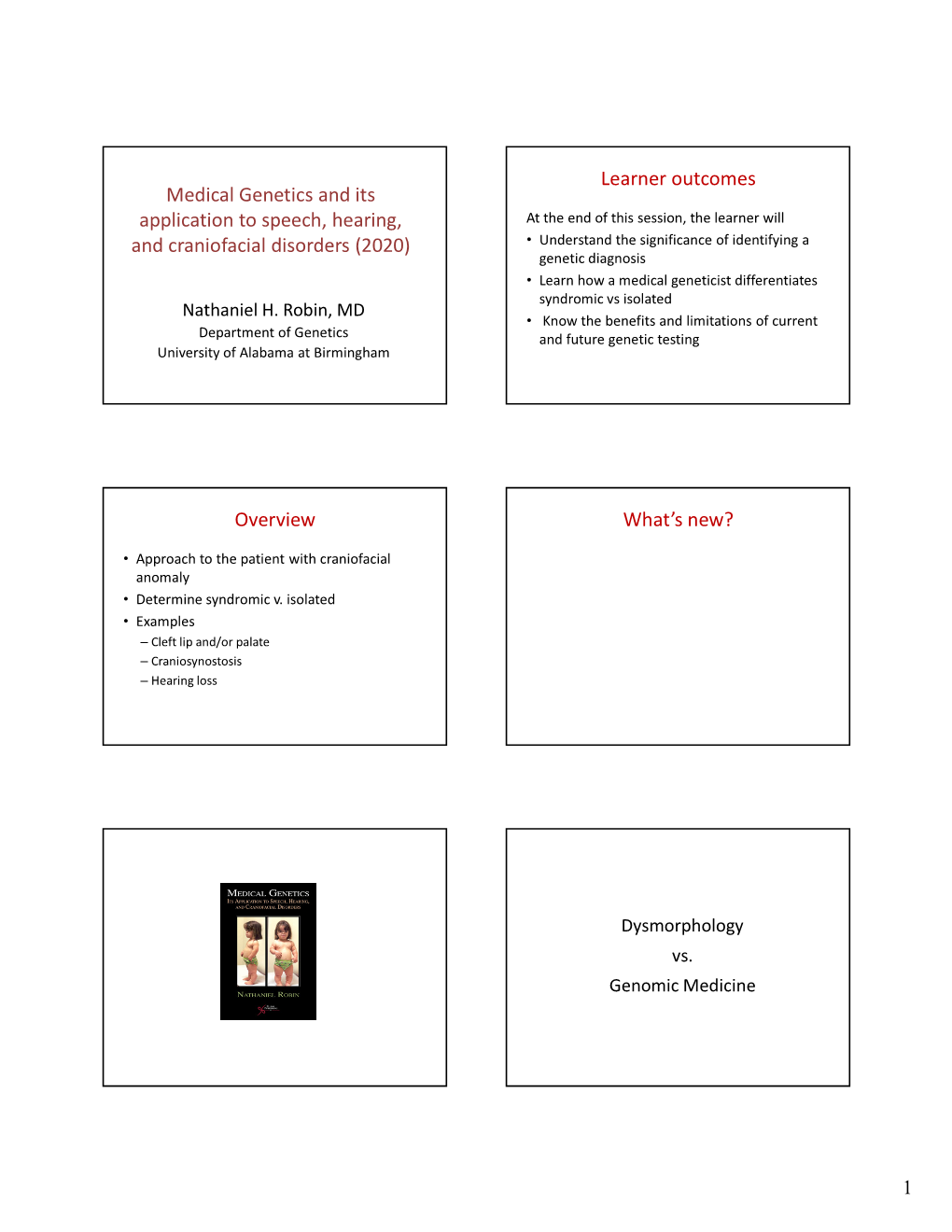 Medical Genetics and Its Application to Speech, Hearing, and Craniofacial