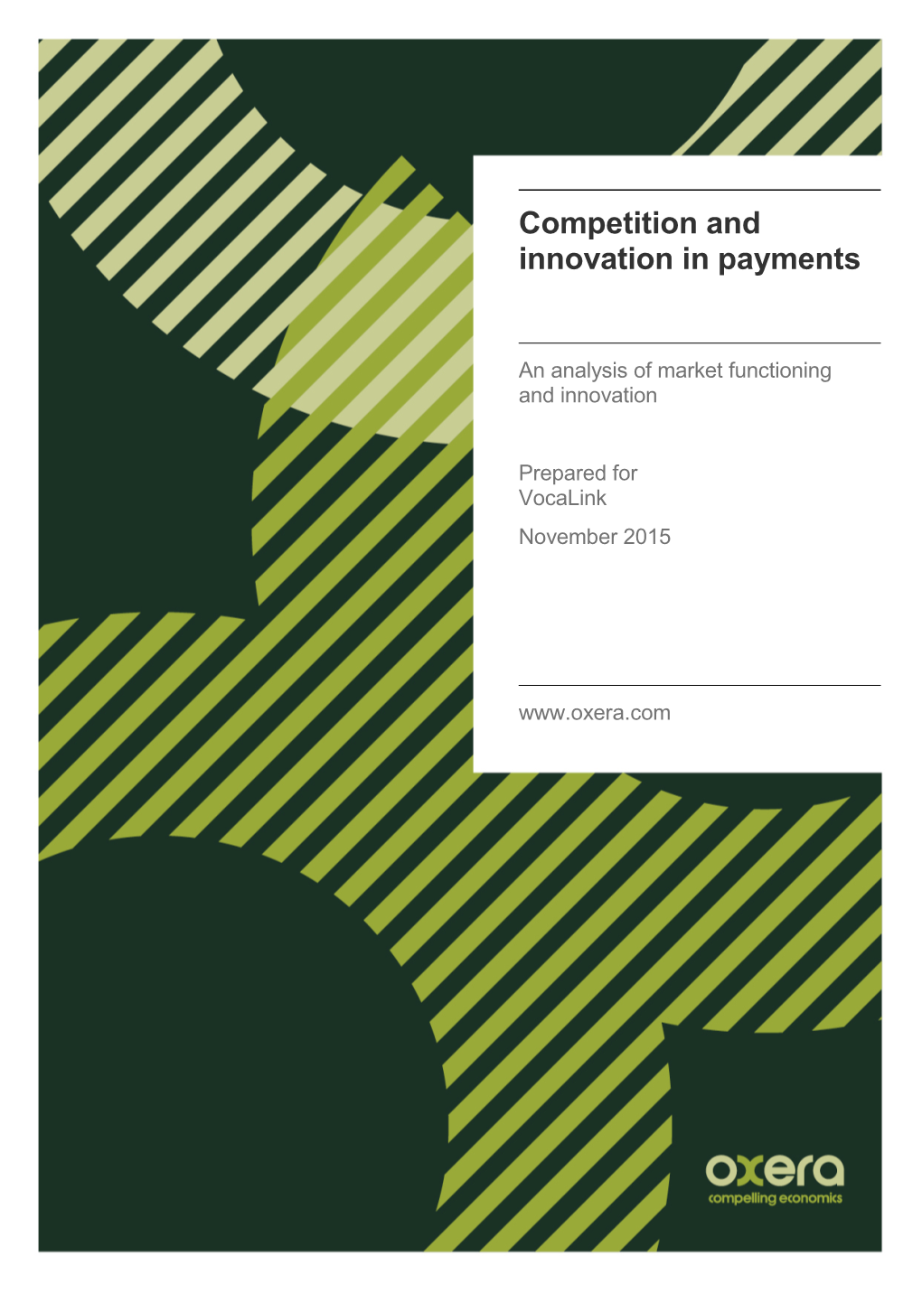 Competition and Innovation in Payments
