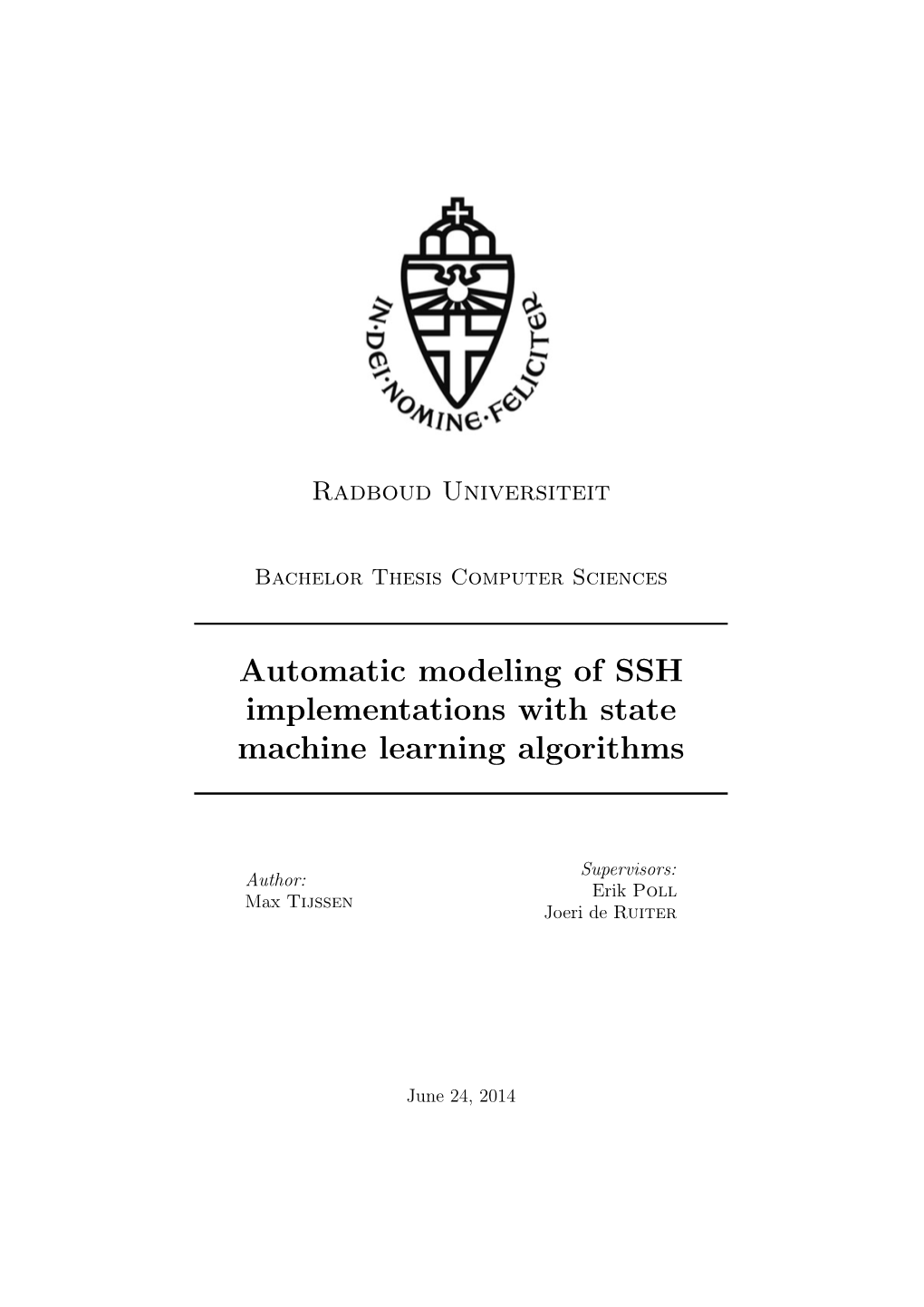 Automatic Modeling of SSH Implementations with State Machine Learning Algorithms