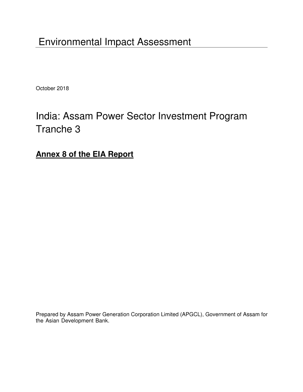 Climate Risk and Vulnerability Assessment – Lower Kopili Hydropower Project, Assam Power Project, India