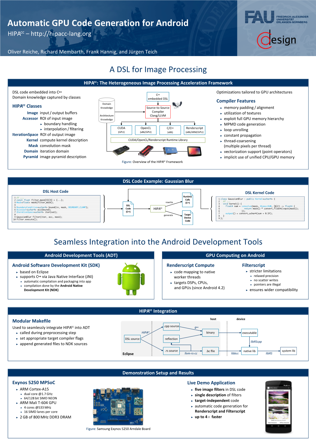 Automatic GPU Code Generation for Android Hipacc –