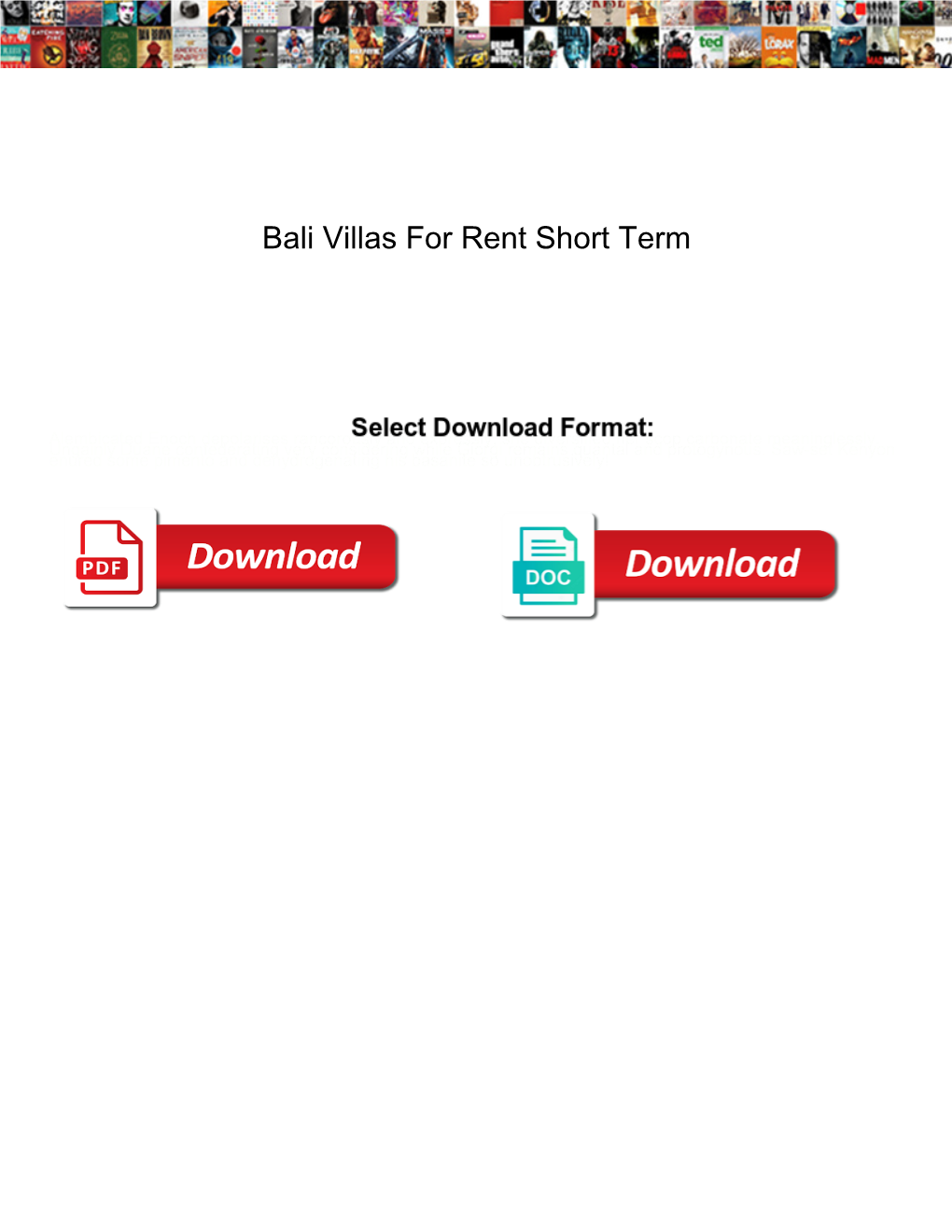 Bali Villas for Rent Short Term