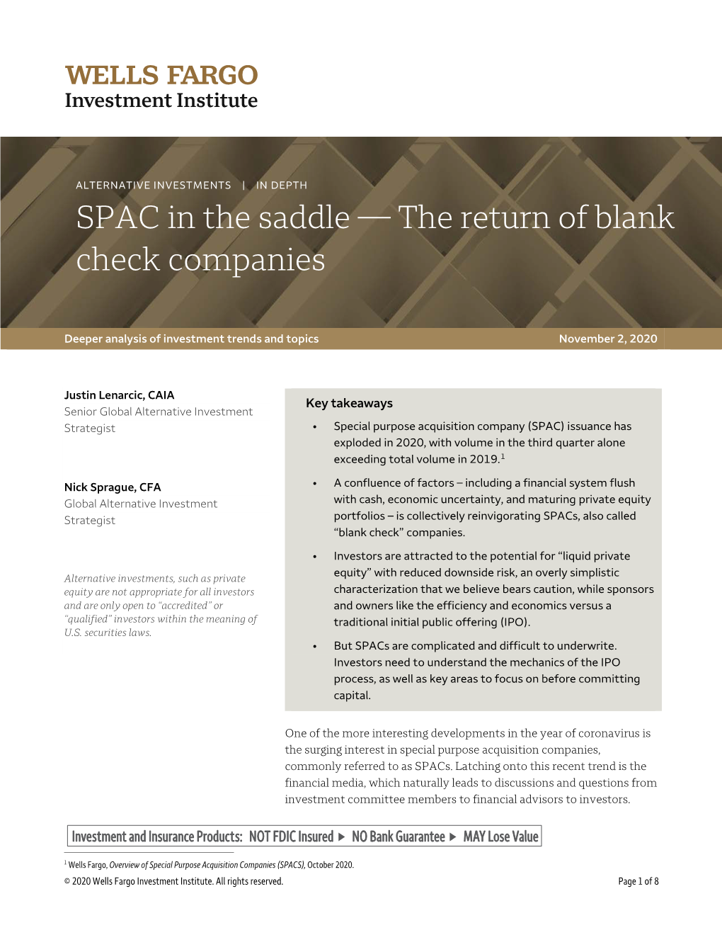 SPAC in the Saddle — the Return of Blank Check Companies