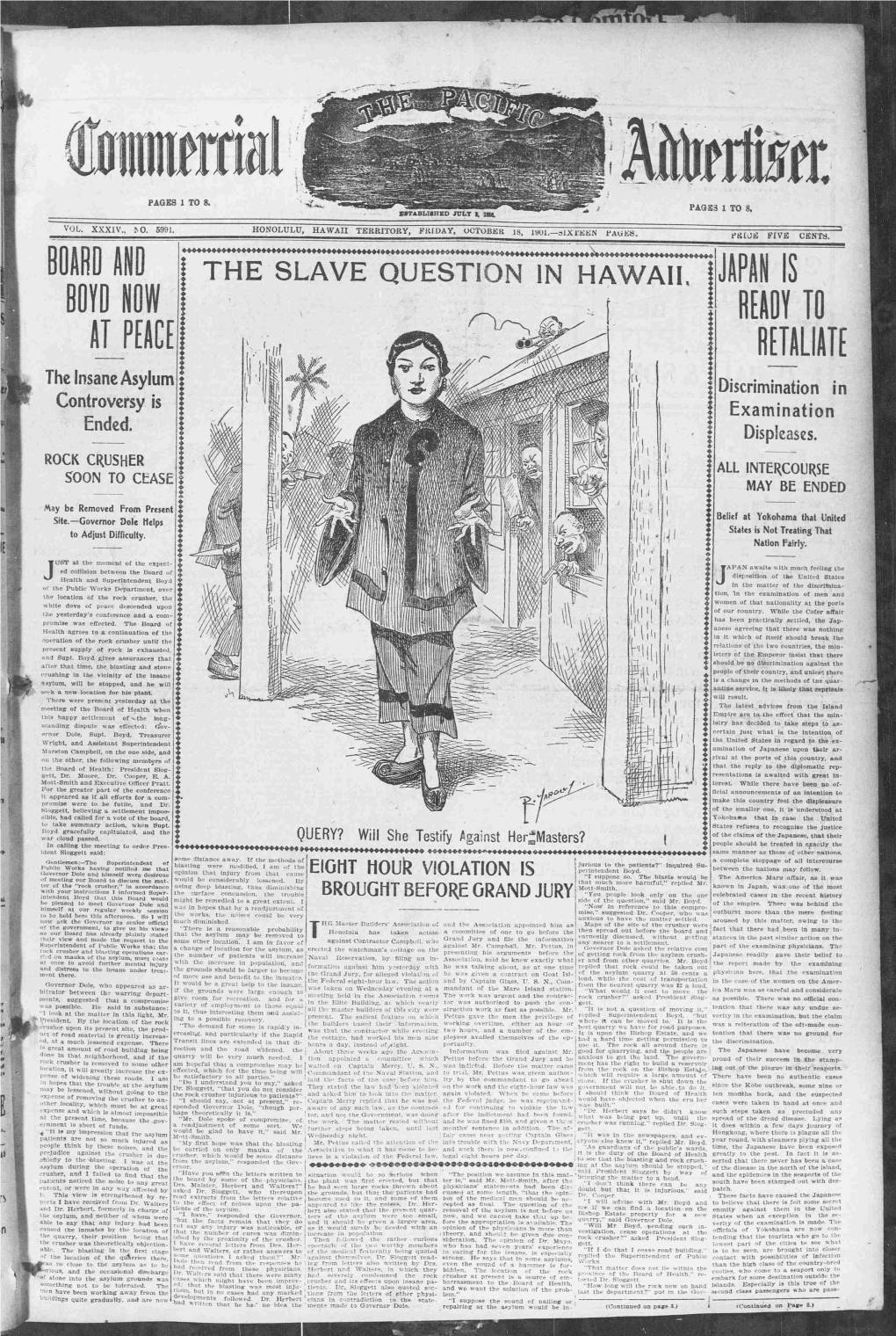 THE SLAVE QUESTION in HAWAII, I MIS BOYD NOW I REAOY TO