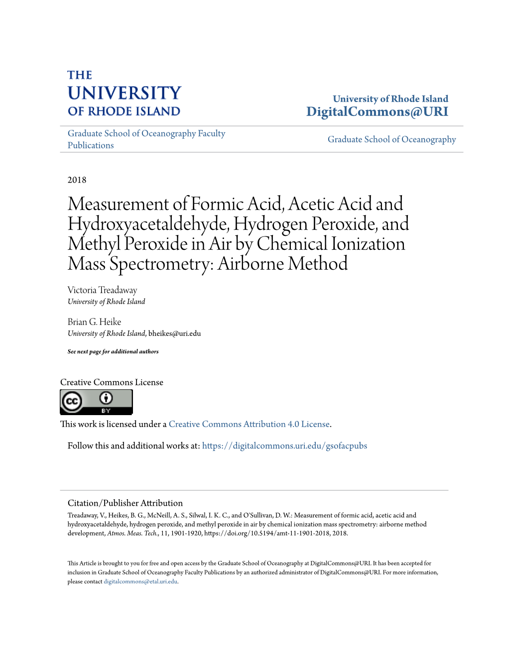 Measurement of Formic Acid, Acetic Acid and Hydroxyacetaldehyde