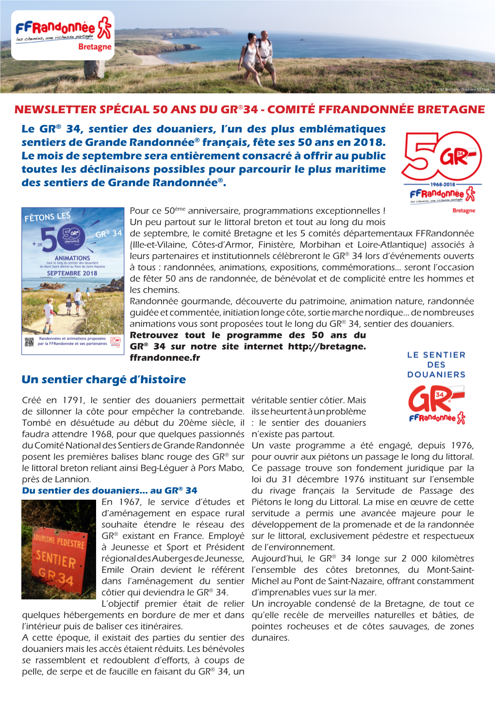 Newsletter Spécial 50 Ans Du Gr®34