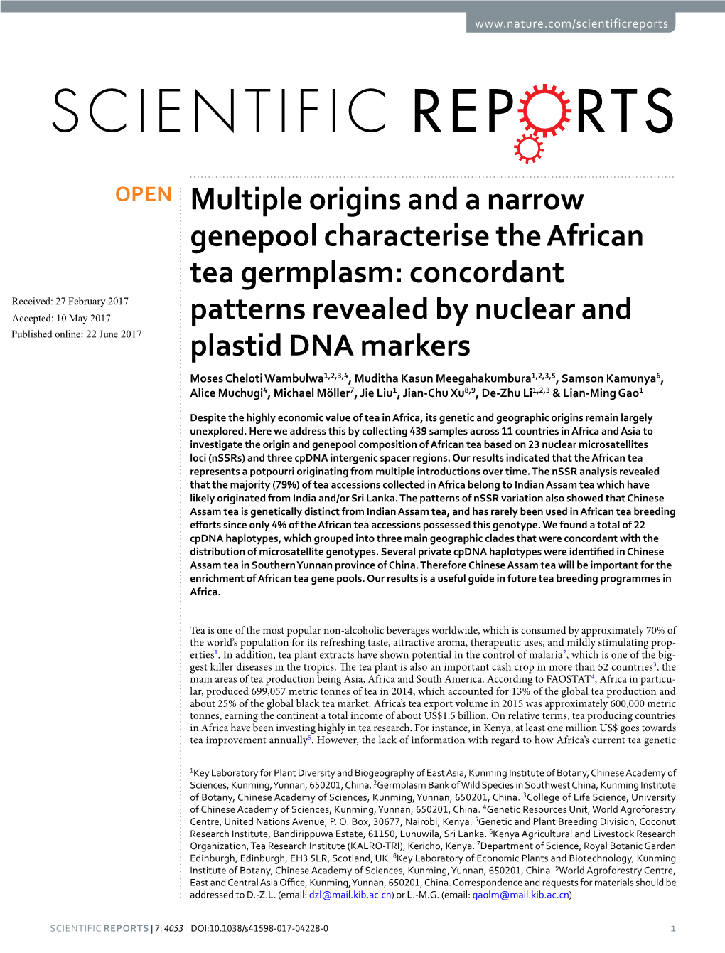 Concordant Patterns Revealed by Nuclear and Plast