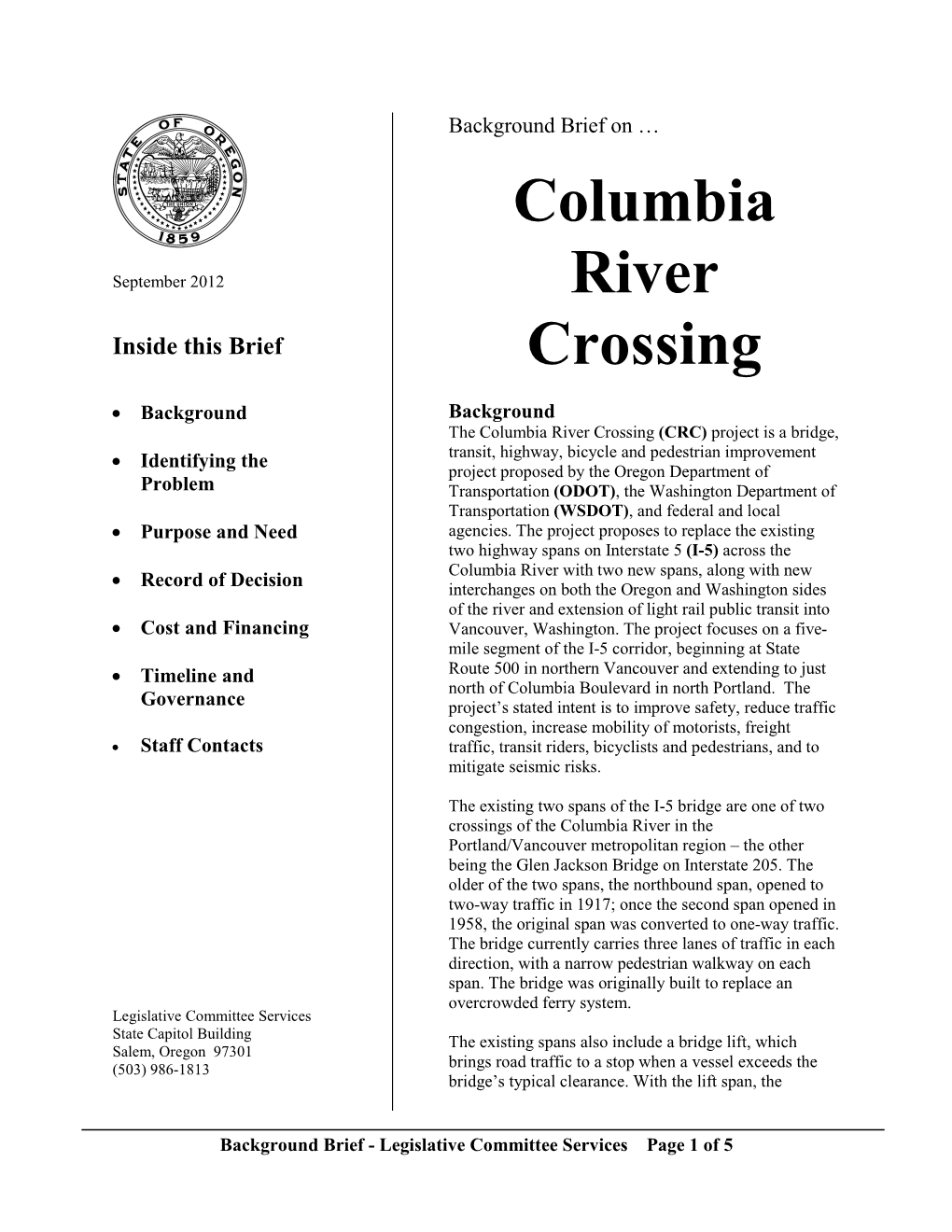 Columbia River Crossing