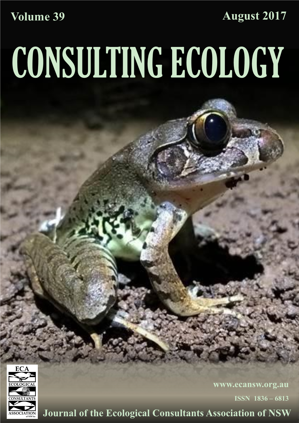 Volume 39 August 2017 CONSULTING ECOLOGY