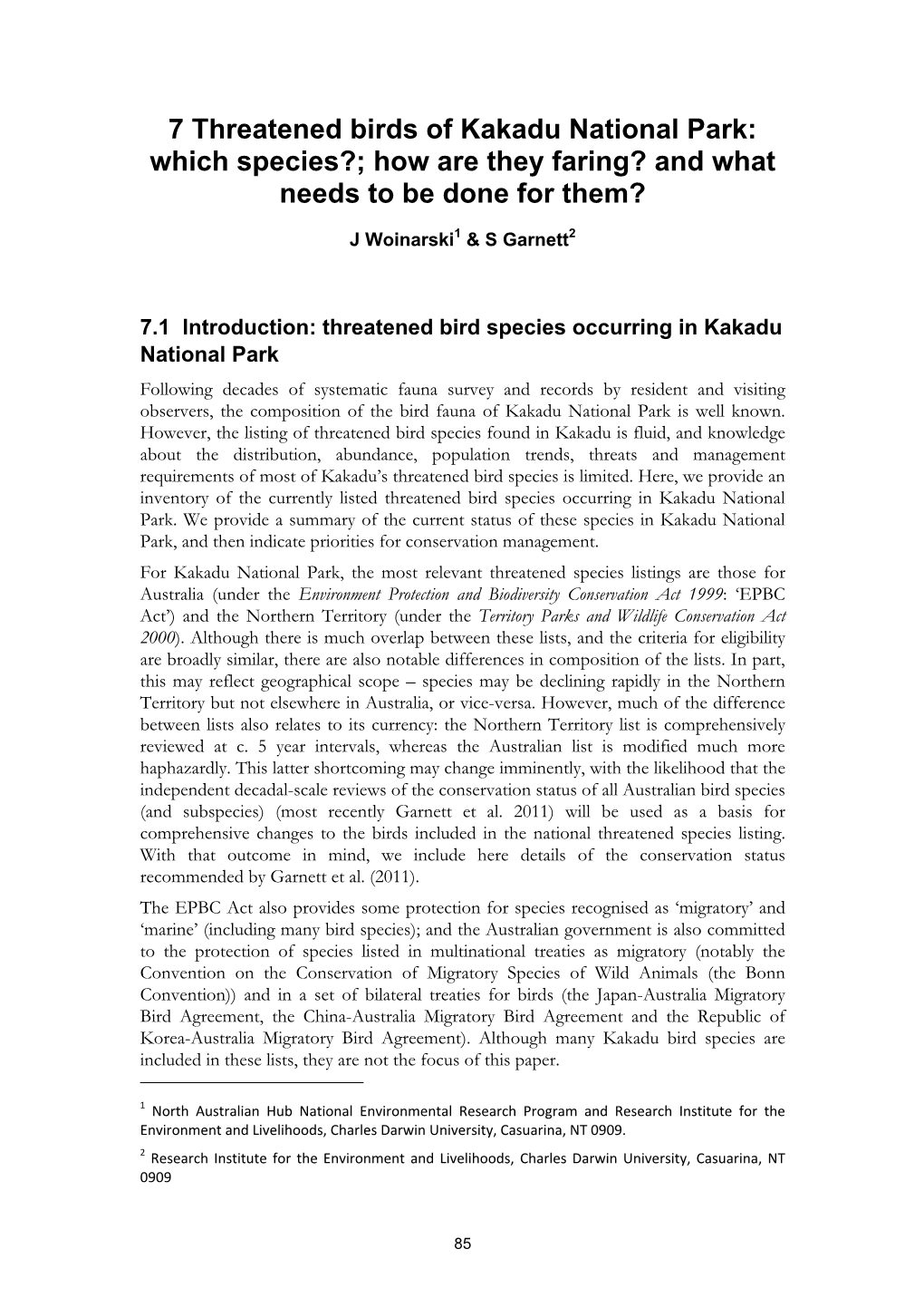 Kakadu National Park Landscape Symposia Series. Symposium 7