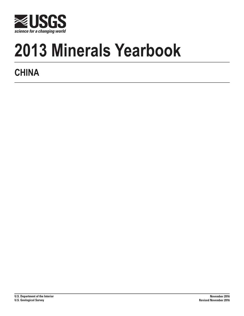 The Mineral Industry of China in 2013