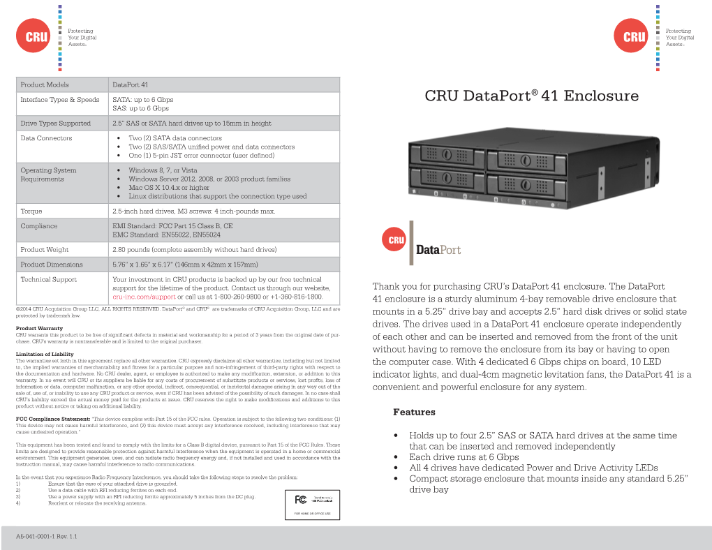 CRU Dataport® 41 Enclosure