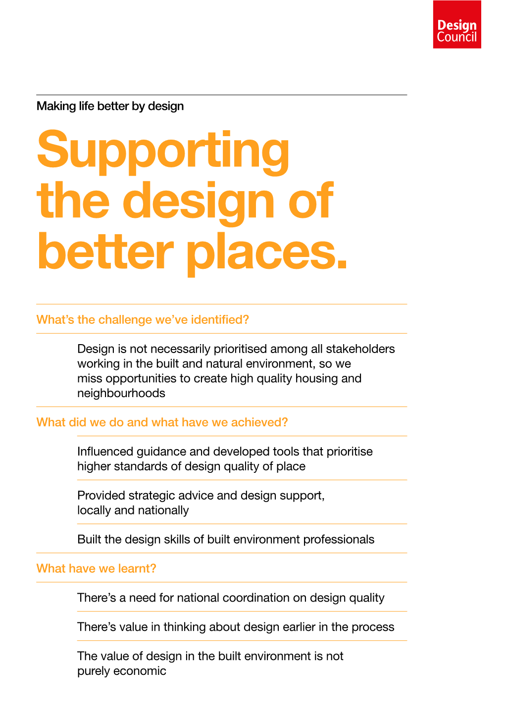 Supporting the Design of Better Places