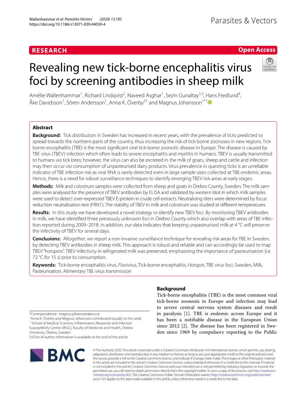 Revealing New Tick-Borne Encephalitis Virus Foci by Screening Antibodies