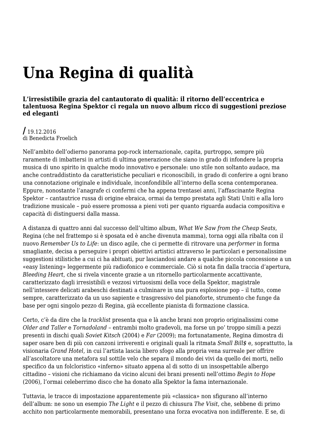 Settimanale Di Migros Ticino Una Regina Di Qualità