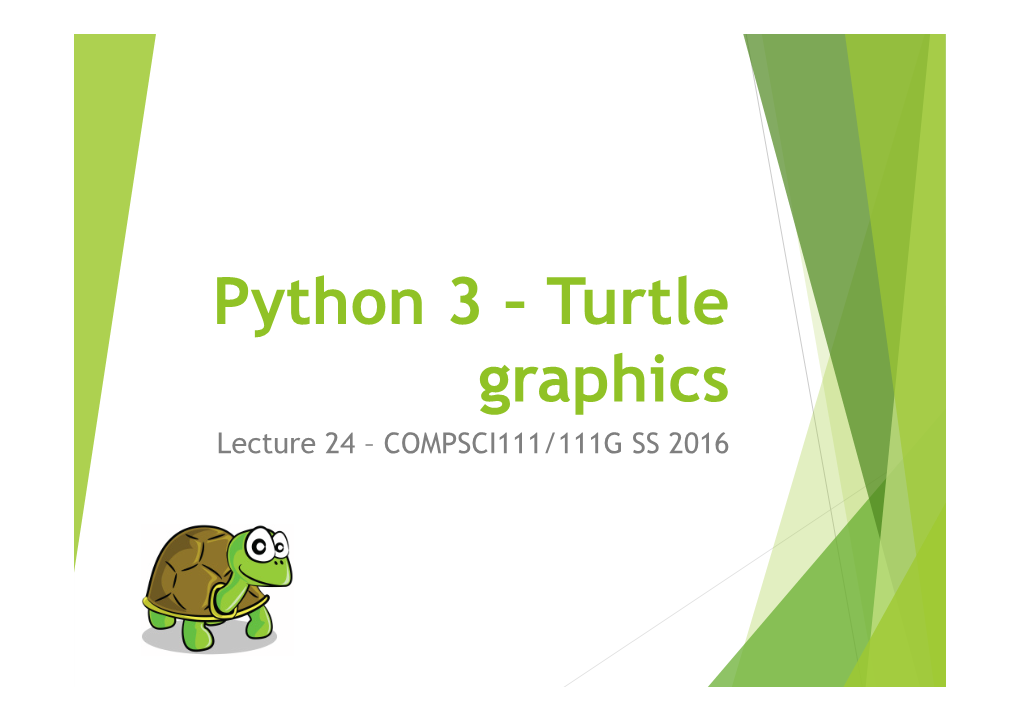Python 3 – Turtle Graphics