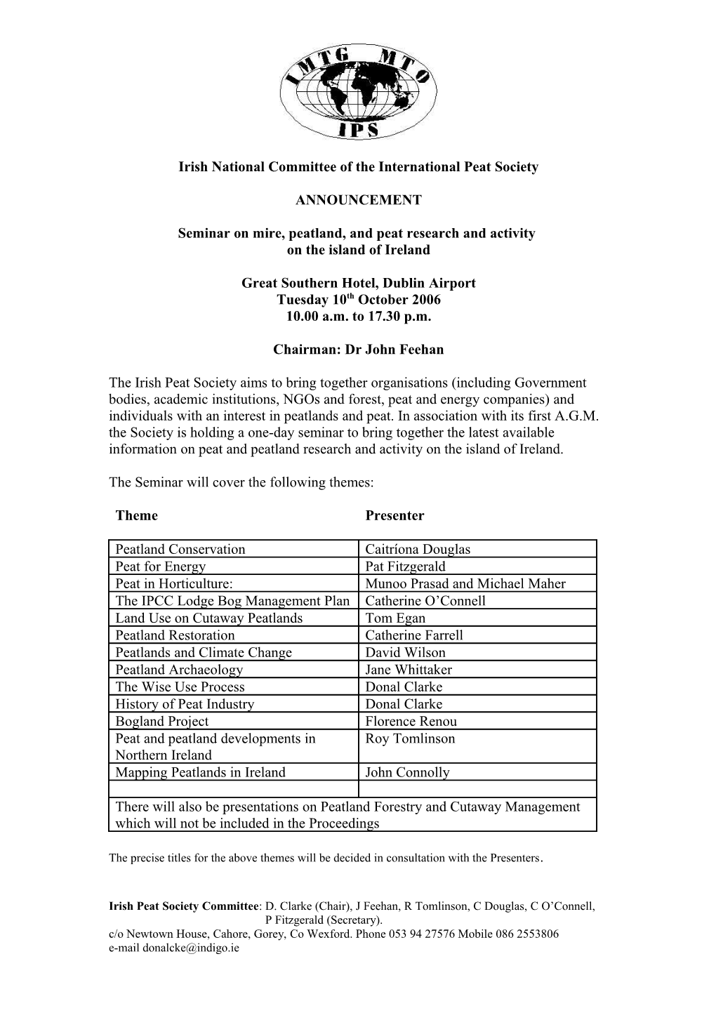 Irish National Committee of the International Peat Society