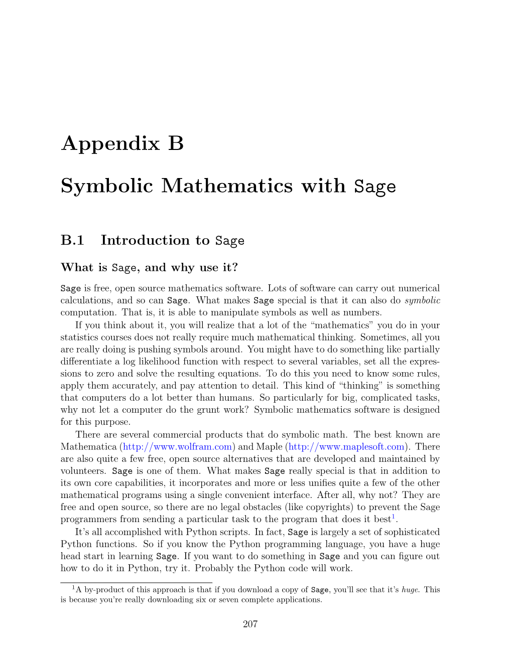 Appendix B Symbolic Mathematics with Sage