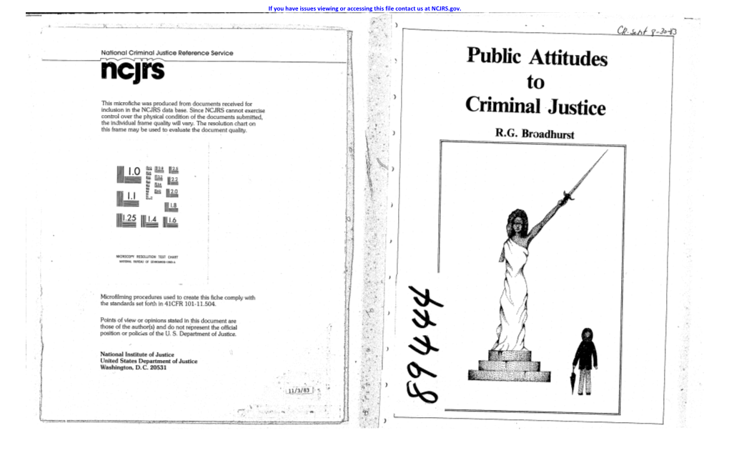 Public Attitudes Criminal·Justice