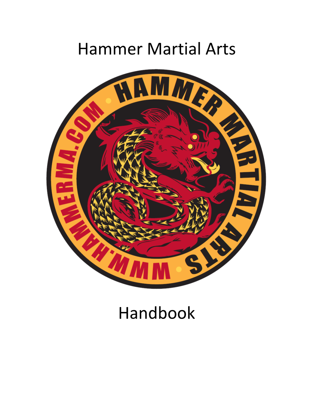 Hammer Martial Arts Handbook