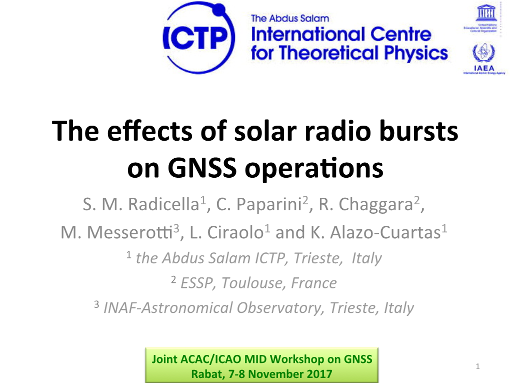 The Effects of Solar Radio Bursts on GNSS Opera.Ons