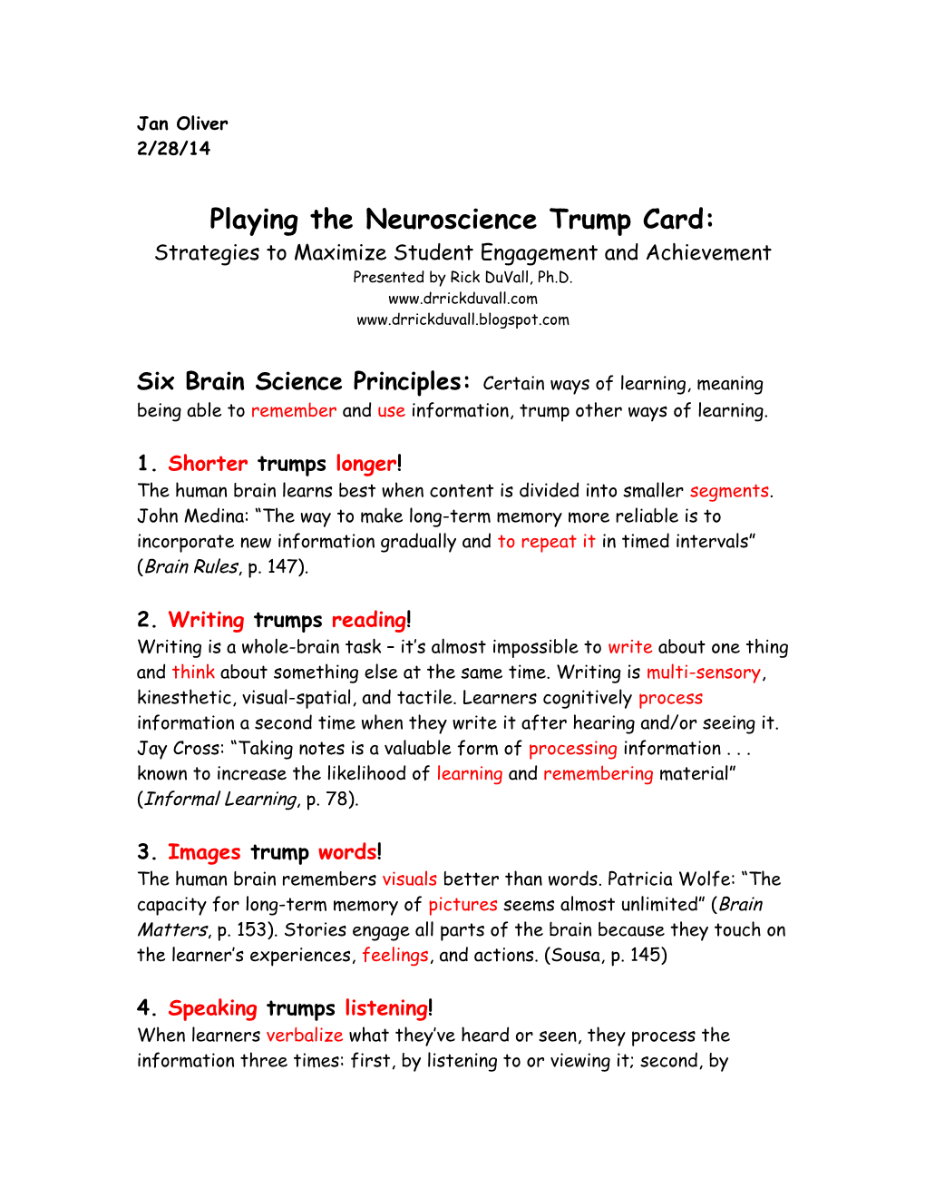 Playing the Neuroscience Trump Card