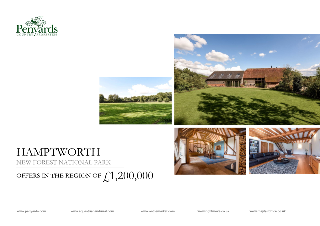 Hamptworth New Forest National Park Offers in the Region of £1,200,000