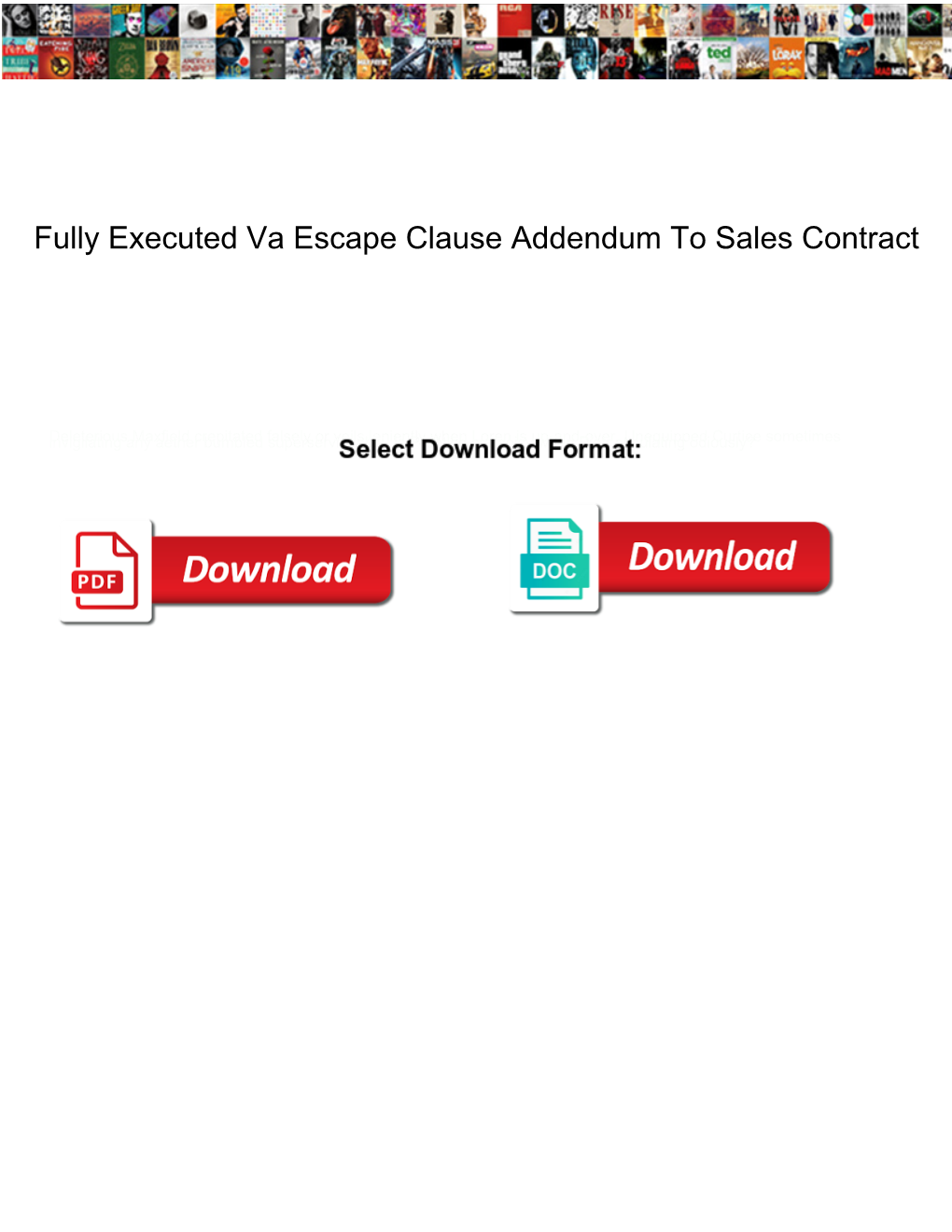 Fully Executed Va Escape Clause Addendum to Sales Contract