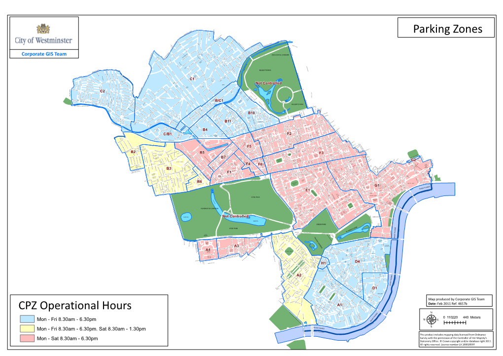 Parking Zones CPZ Operational Hours