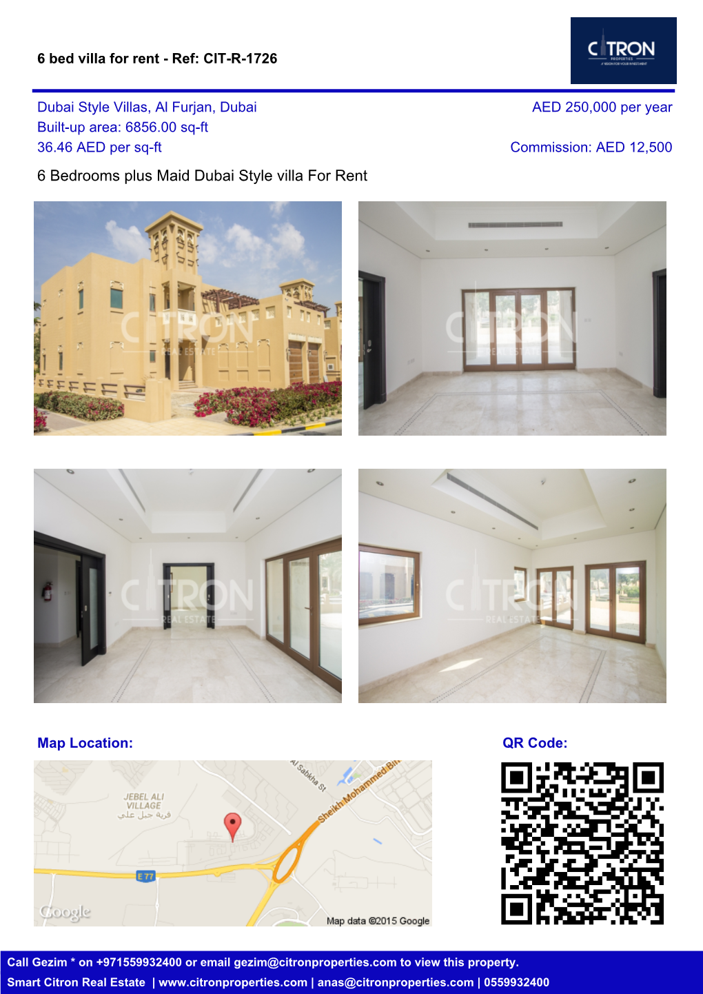 6 Bedrooms Plus Maid Dubai Style Villa for Rent