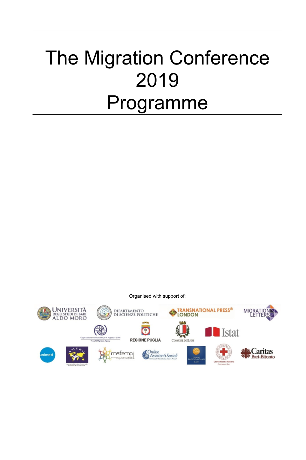 The Migration Conference 2019 Programme
