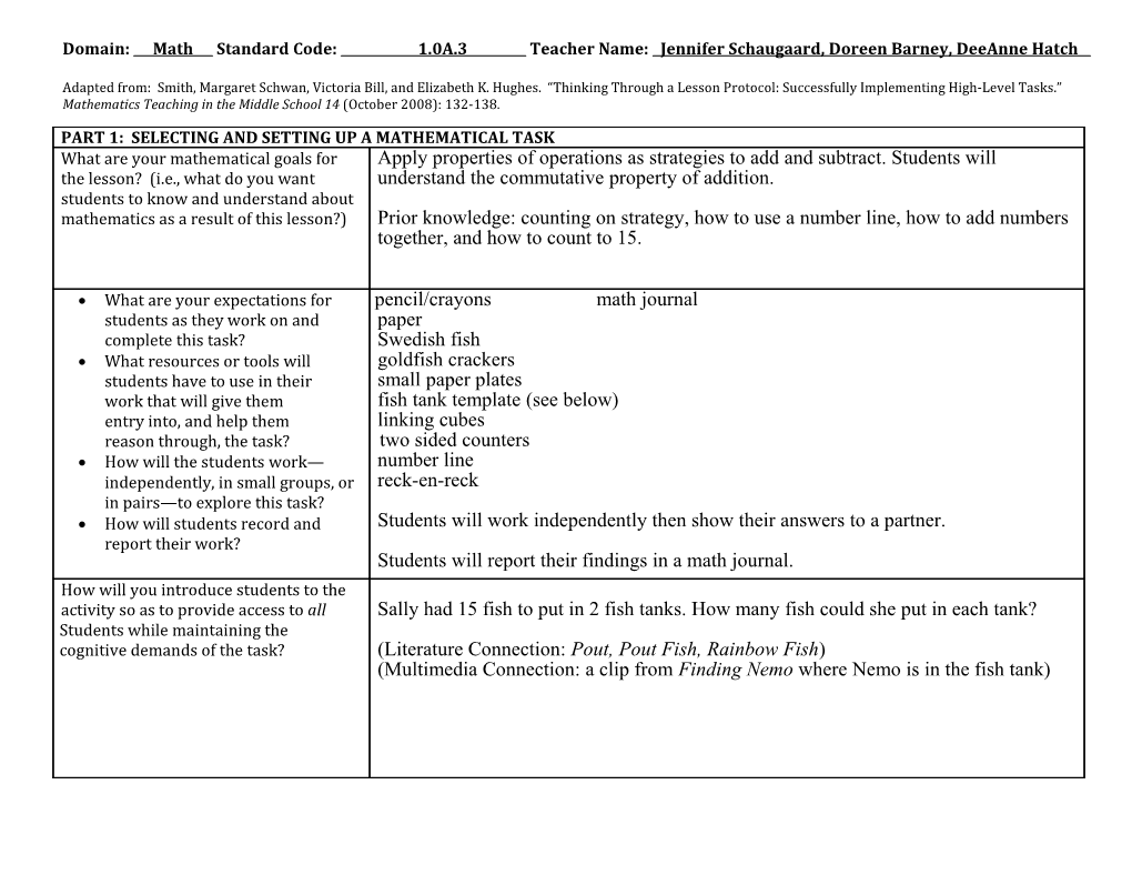Thinking Through a Lesson Protocol (TTLP) Template s18