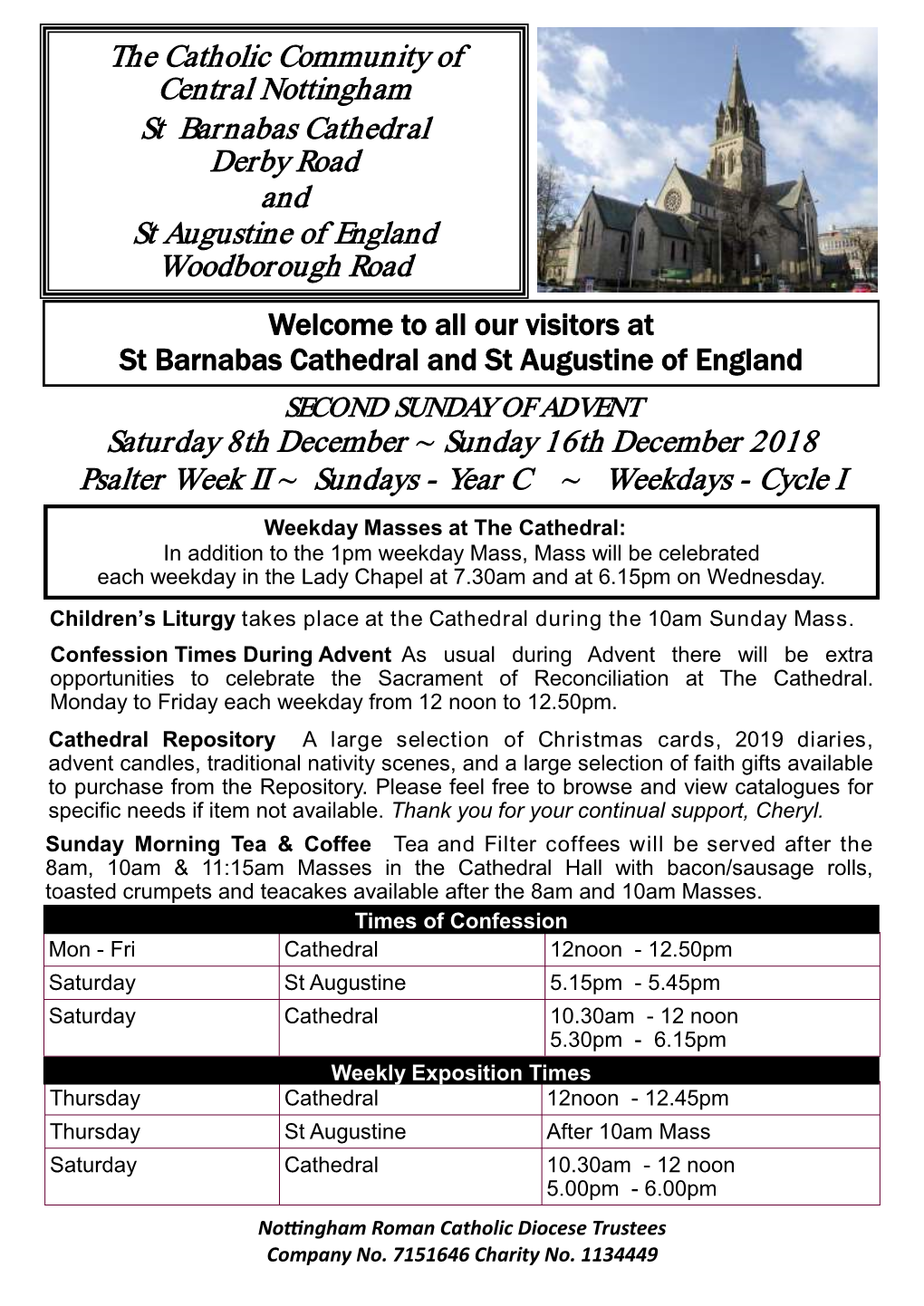 The Catholic Community of Central Nottingham St Barnabas Cathedral