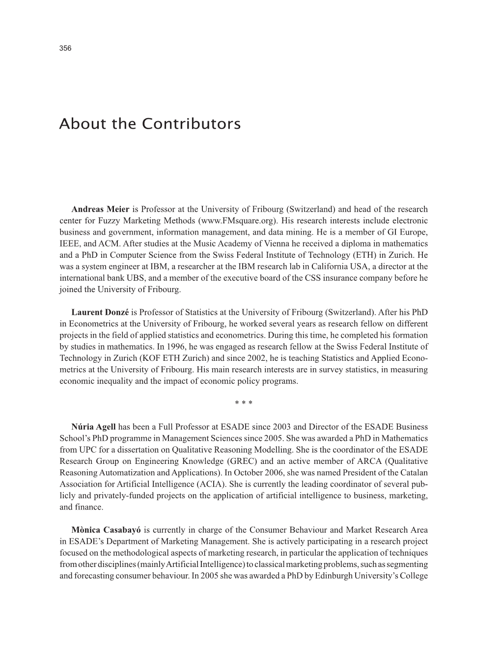 About the Contributors