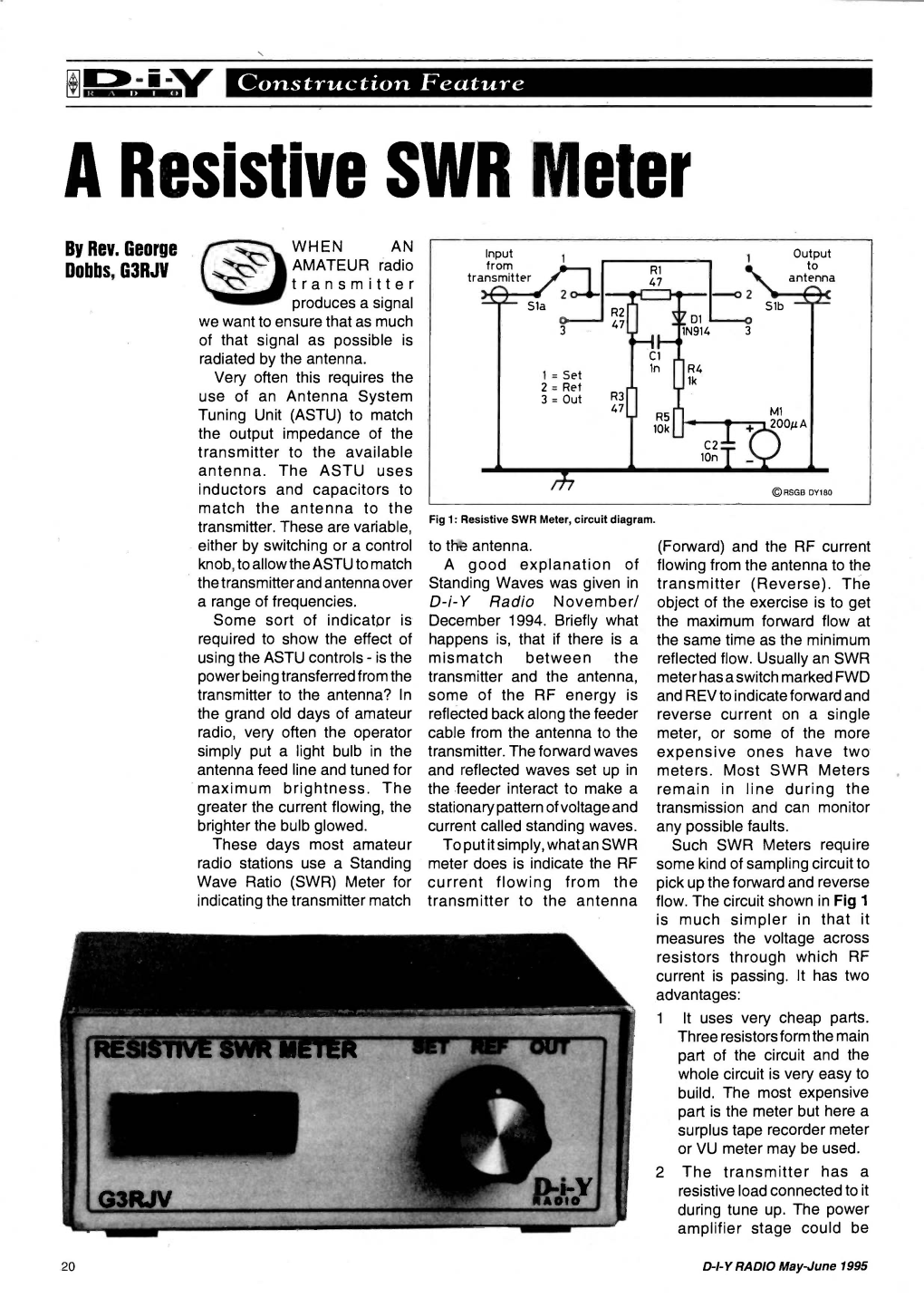 A Resistive SWR Meter