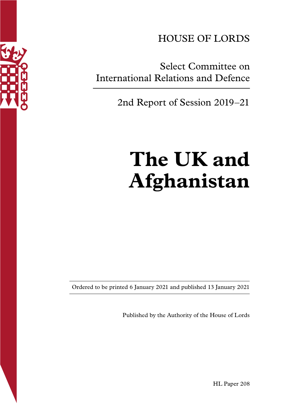 The UK and Afghanistan