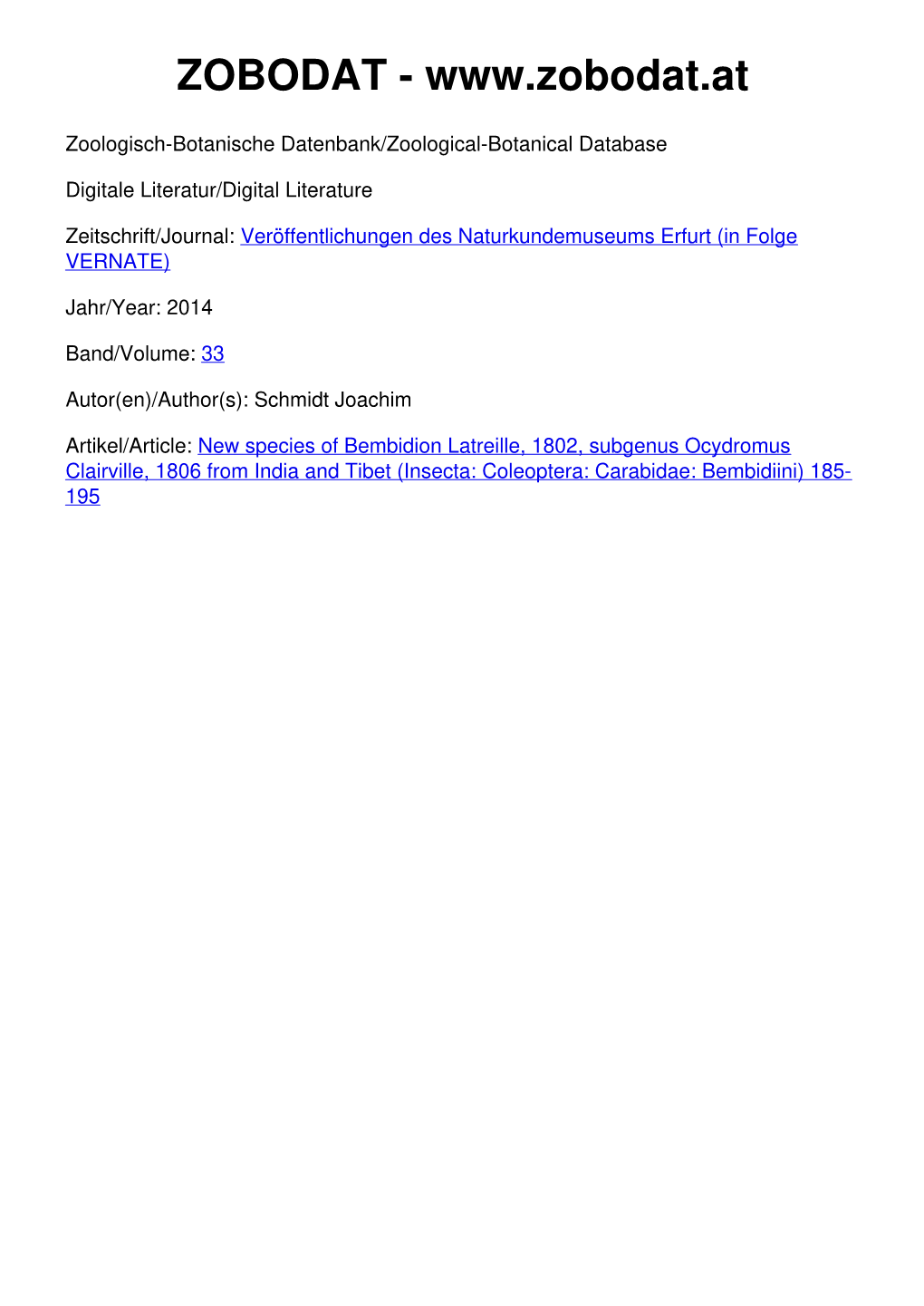 New Species of Bembidion Latreille, 1802, Subgenus