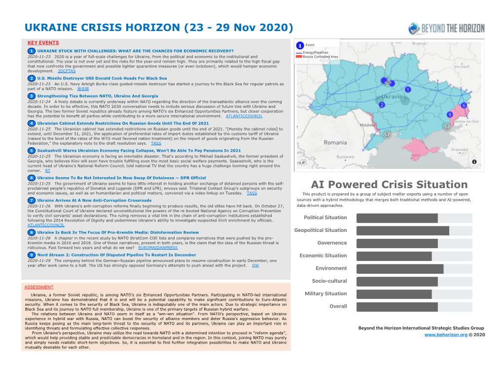 UKRAINE CRISIS HORIZON (23 - 29 Nov 2020)